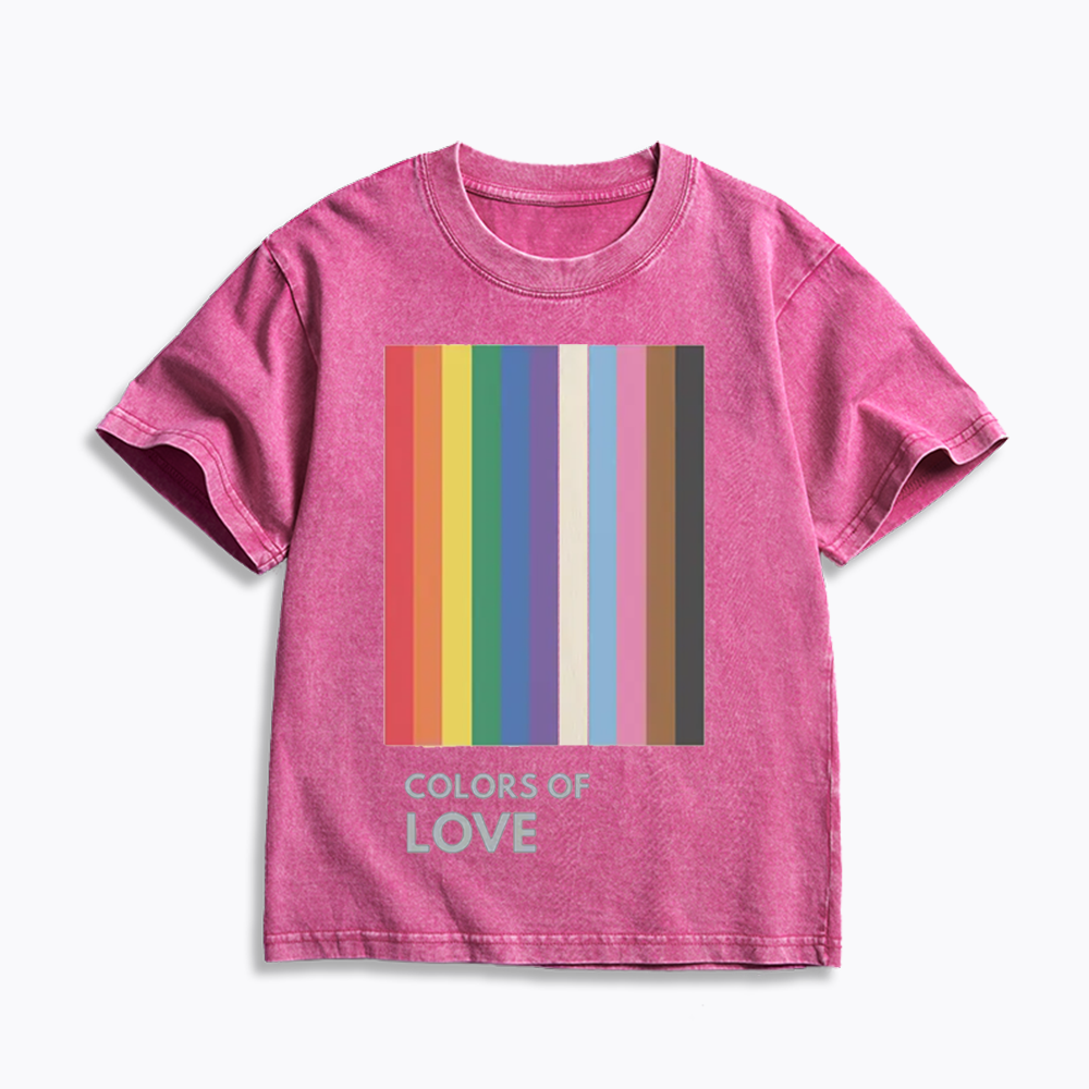 Colors of Love Kids Washed T-Shirt 