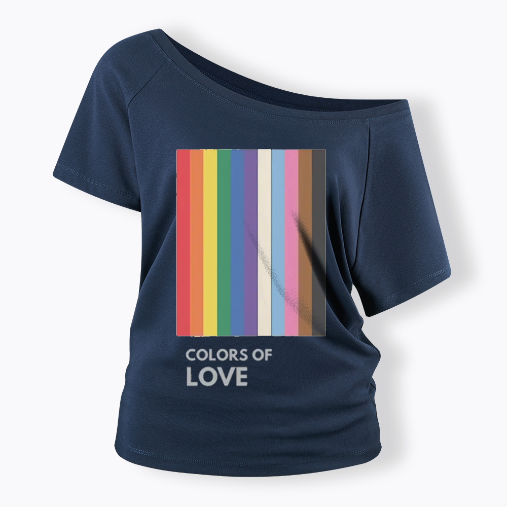 Colors of Love Off Shoulder T-shirt
