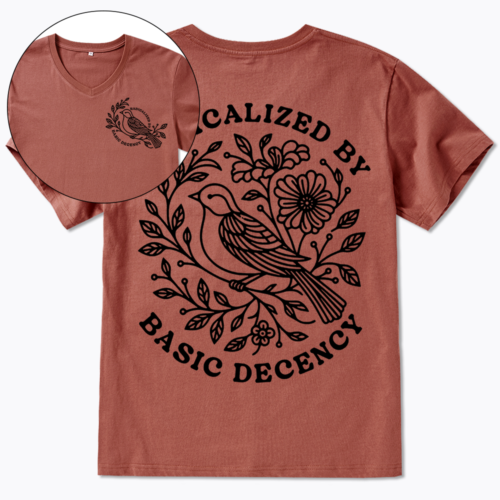 Radicalized By Basic Decency V-Neck Classic T-Shirt