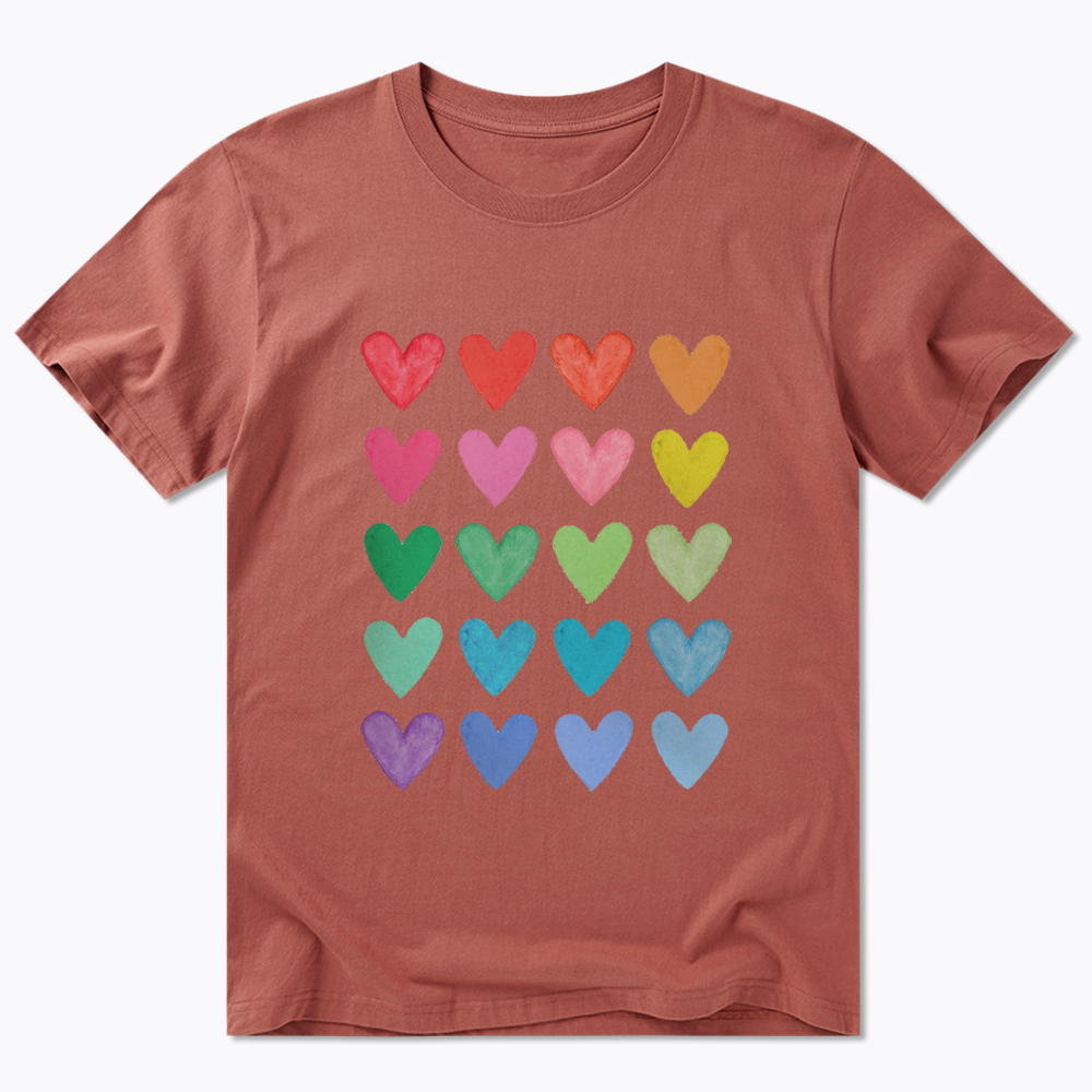 Rainbow Hearts Classic T-Shirt