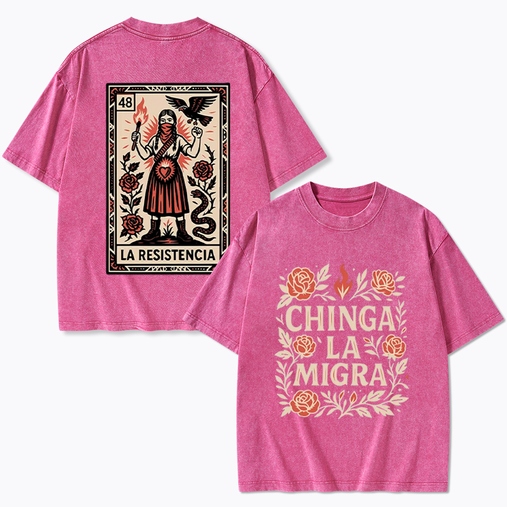 Chinga La Migra Washed T-Shirt