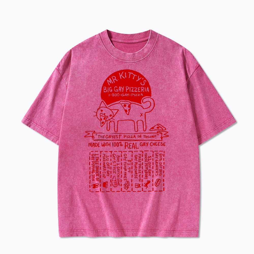 MR. KITTY’S BIG PIZZERIA Washed T-Shirt