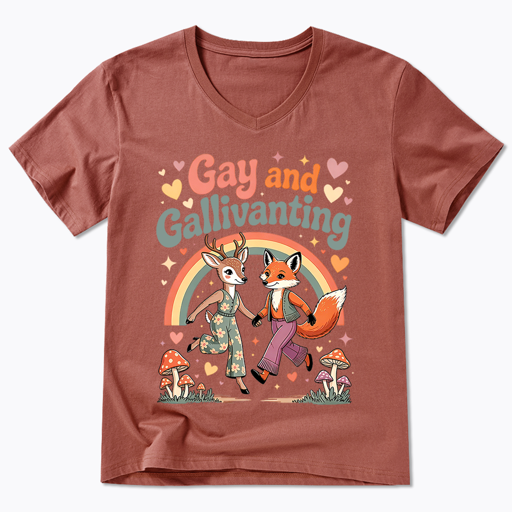 Gay and Gallivanting V-Neck Classic T-Shirt
