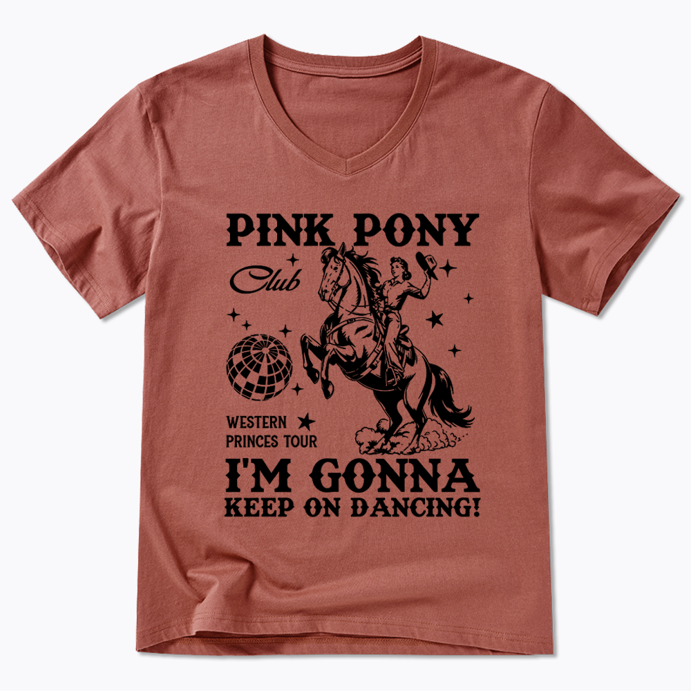 Pink Pony Club V-Neck Classic T-Shirt