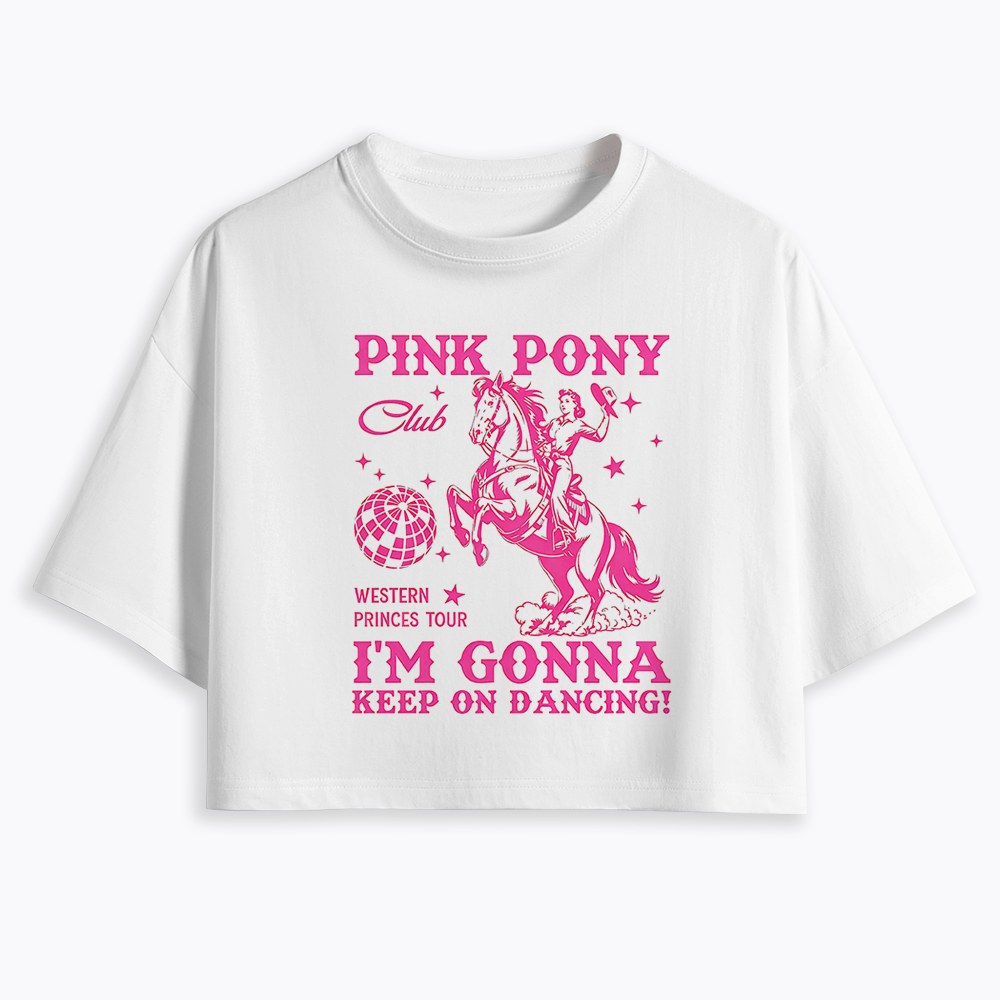 Pink Pony Club Cropped T-Shirt