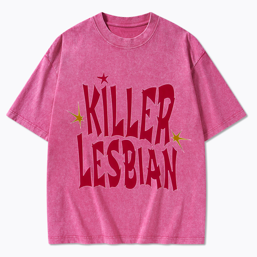 Killer Lesbian Washed T-Shirt