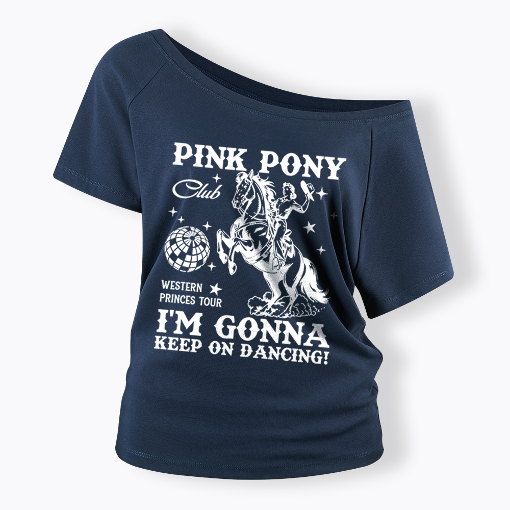 Pink Pony Club Off Shoulder T-shirt