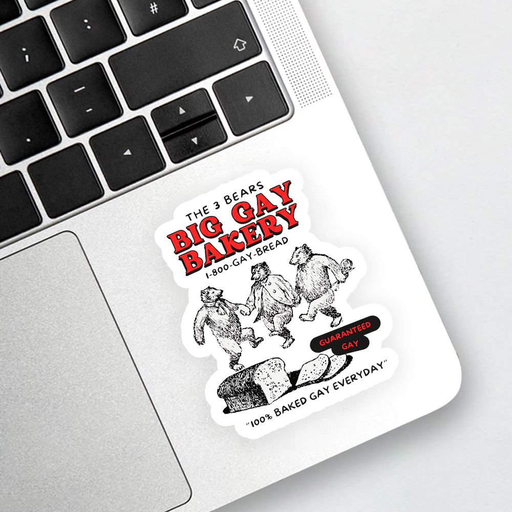 3 Bears Big Gay Bakery Sticker