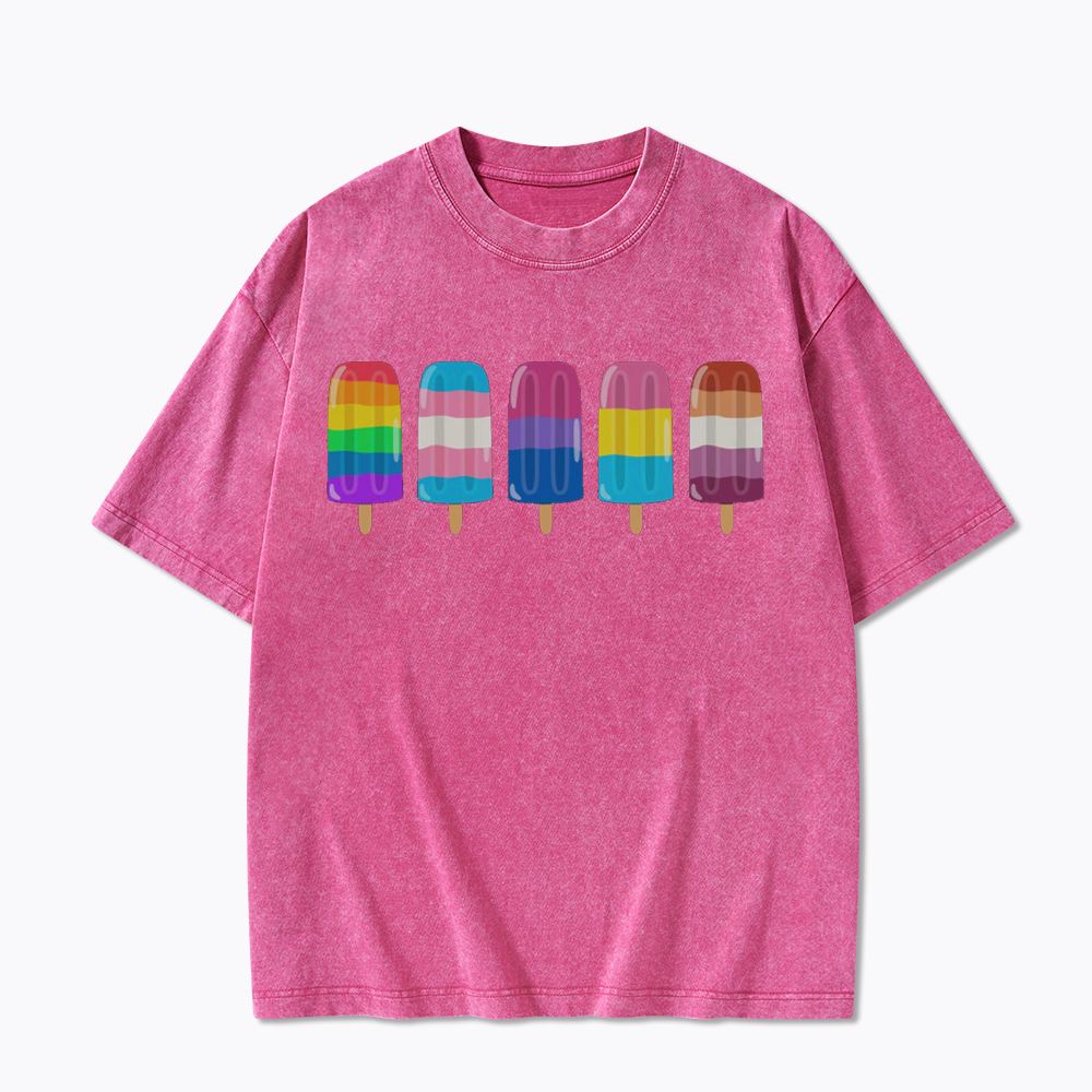 Pride Ice Pops Washed T-Shirt