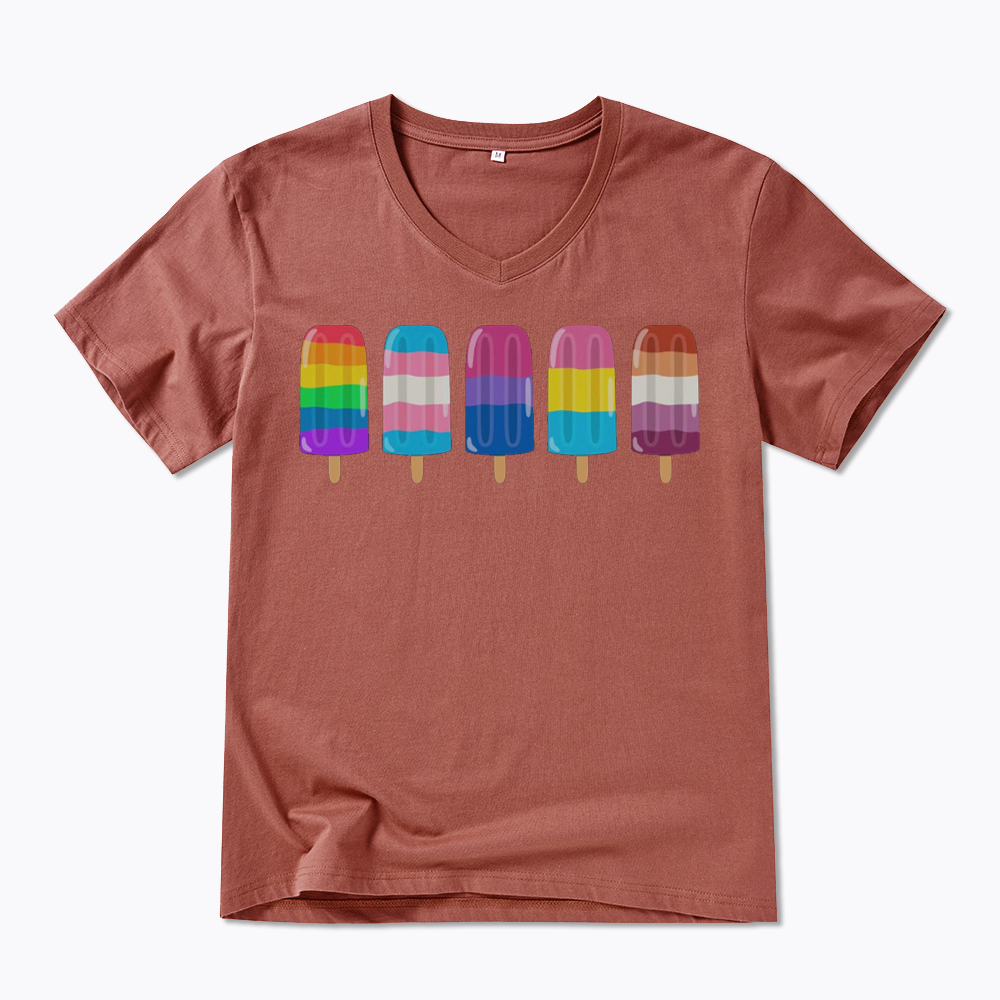 Pride Ice Pops V-Neck Classic T-Shirt