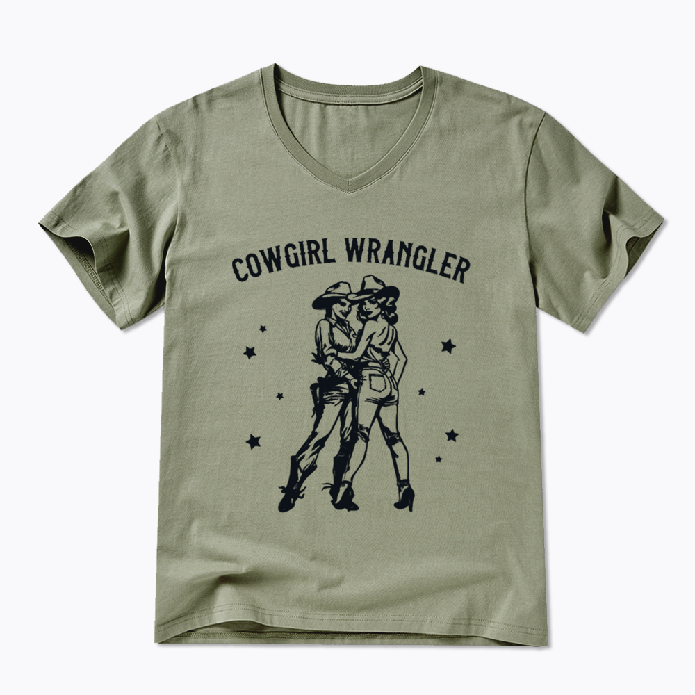 Gay Cowgirl V-Neck Classic T-Shirt