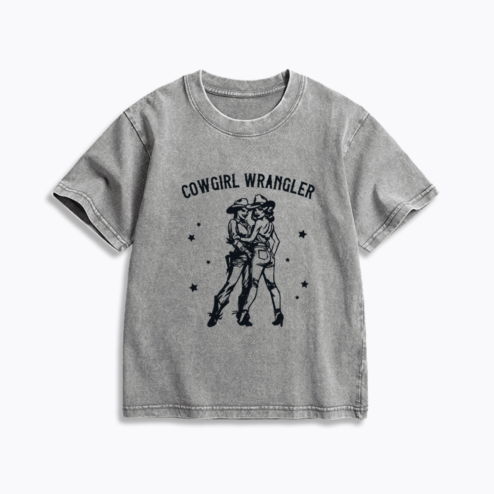 Gay Cowgirl Kids Washed T-Shirt