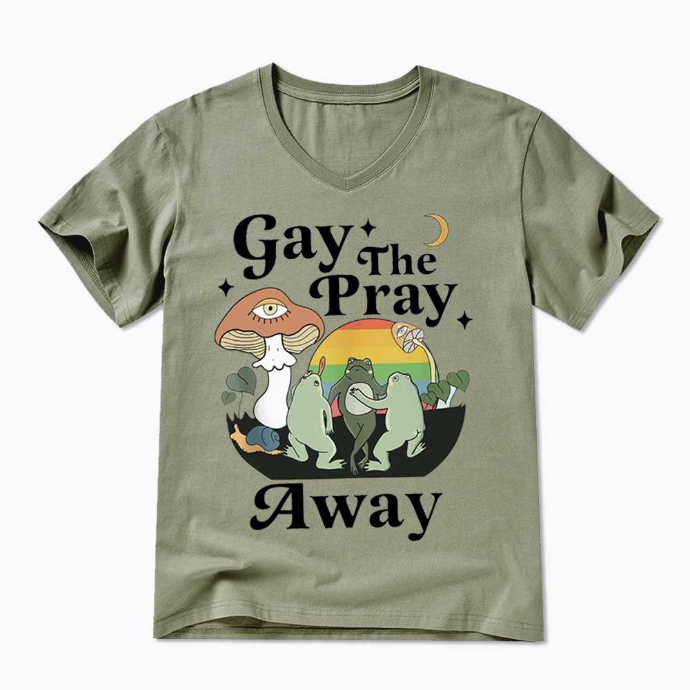 Pray Away V-Neck Classic T-Shirt