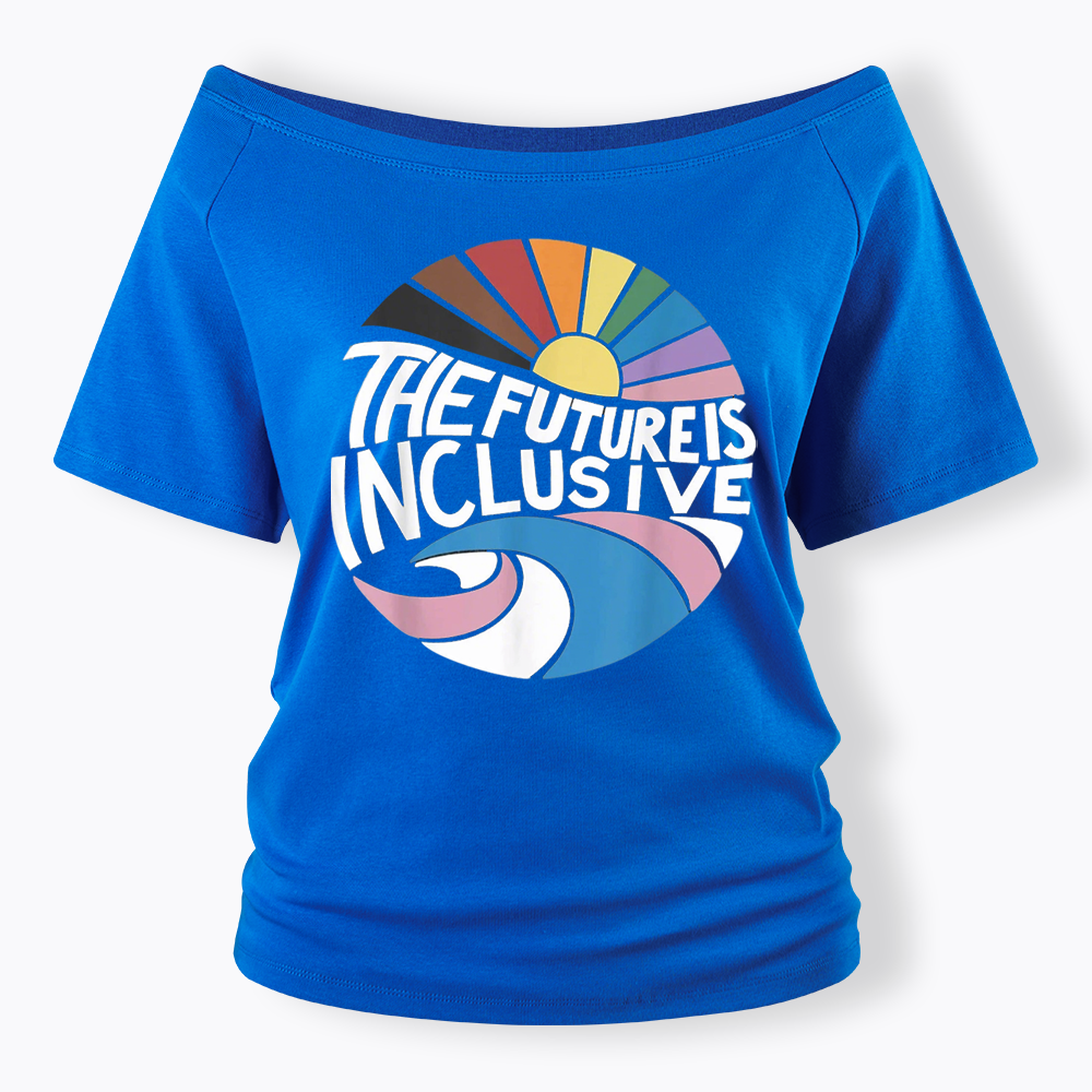 The Future Is Queer Off Shoulder T-shirt