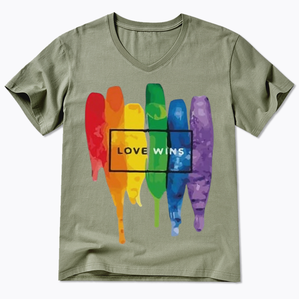 Love Wins V-Neck Classic T-Shirt