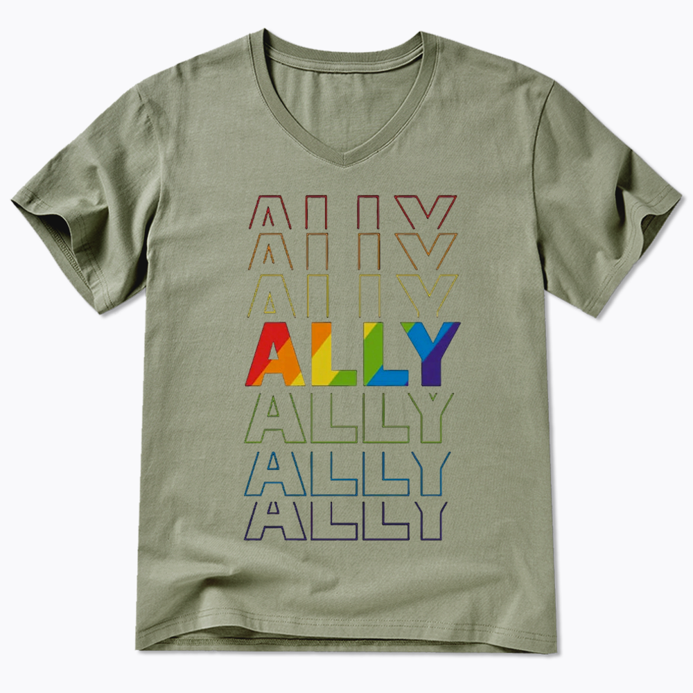 Pride Gift For Ally V-Neck Classic T-Shirt