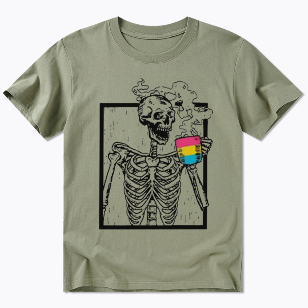 Pansexual Skeleton Drinking Coffee Classic T-Shirt