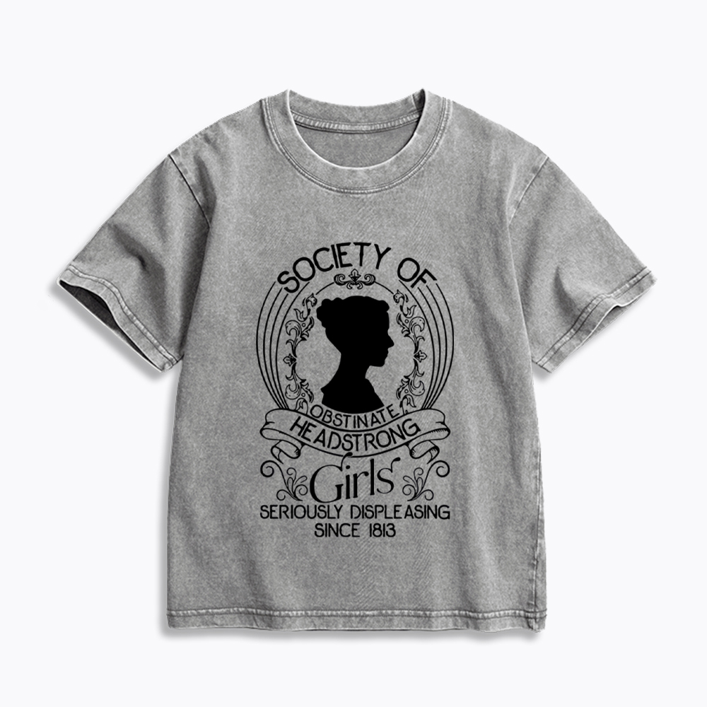Society Of Obstinate Headstrong Girls Kids Washed T-Shirt