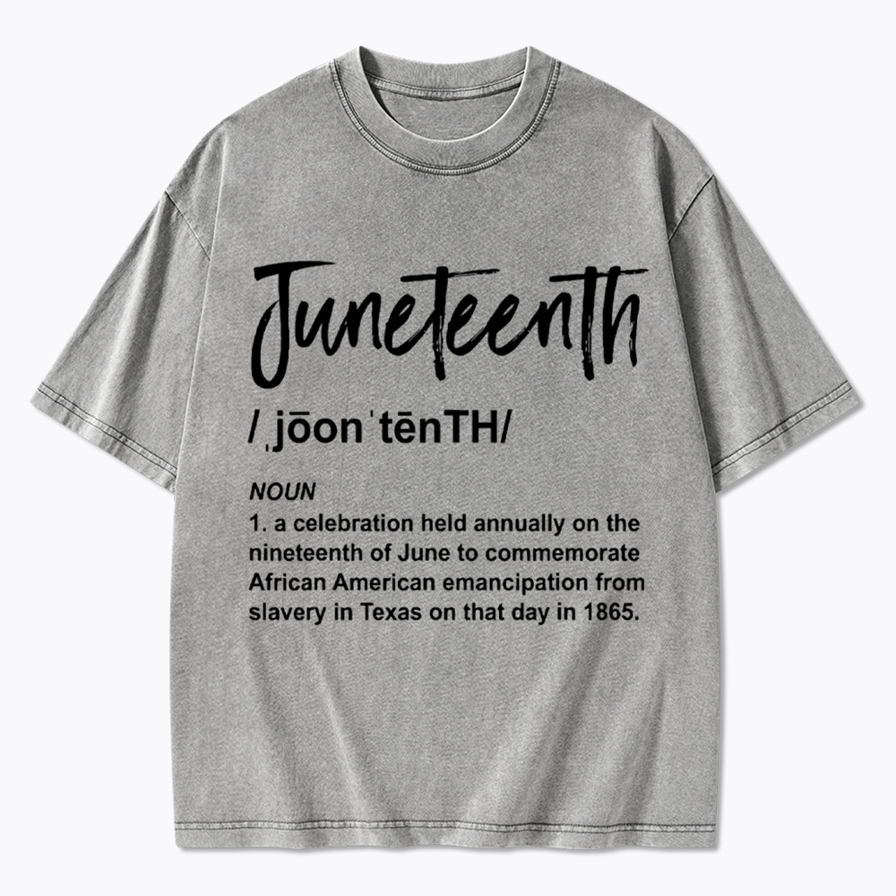 Black History Juneteenth 1865 Washed T-Shirt