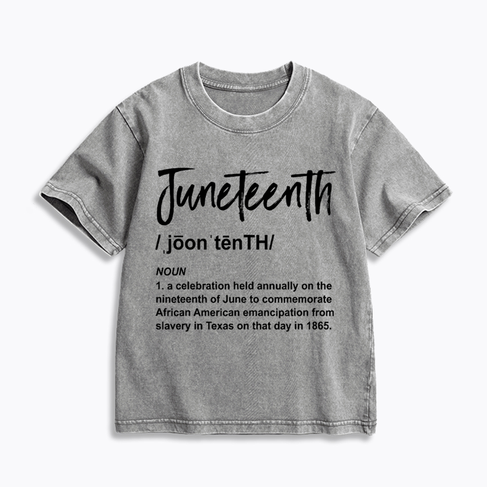 Black History Juneteenth 1865 Kids Washed T-Shirt