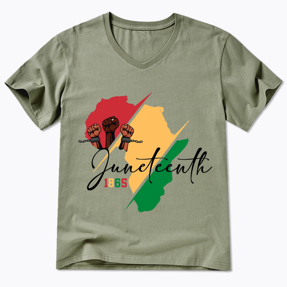 Black Culture Juneteenth V-Neck Classic T-Shirt