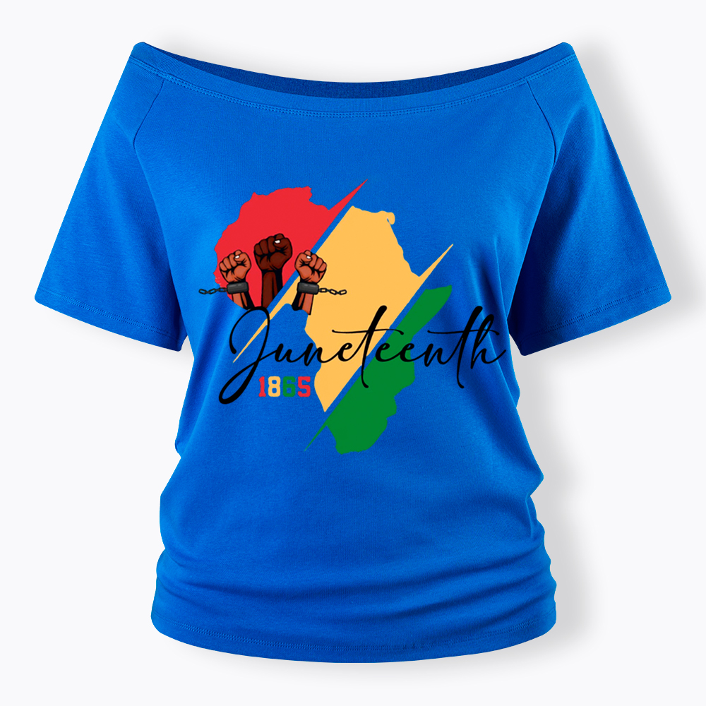 Black Culture Juneteenth Off Shoulder T-shirt