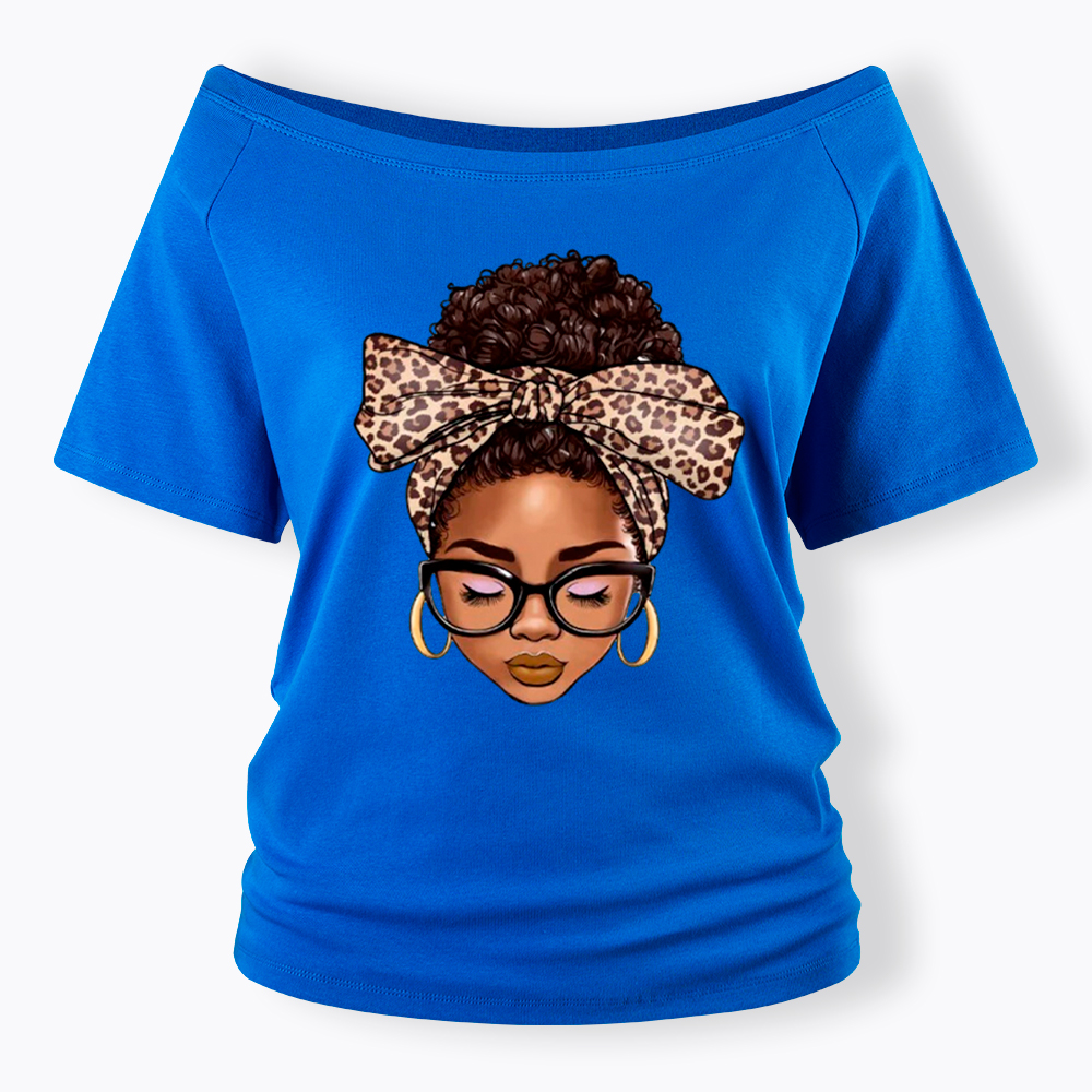 Black Woman Juneteenth Off Shoulder T-shirt