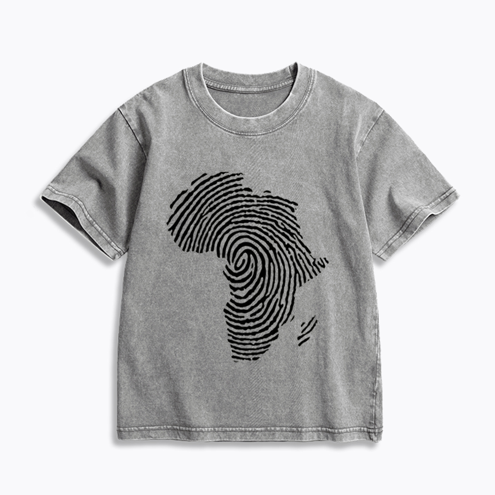 Black History African Kids Washed T-Shirt