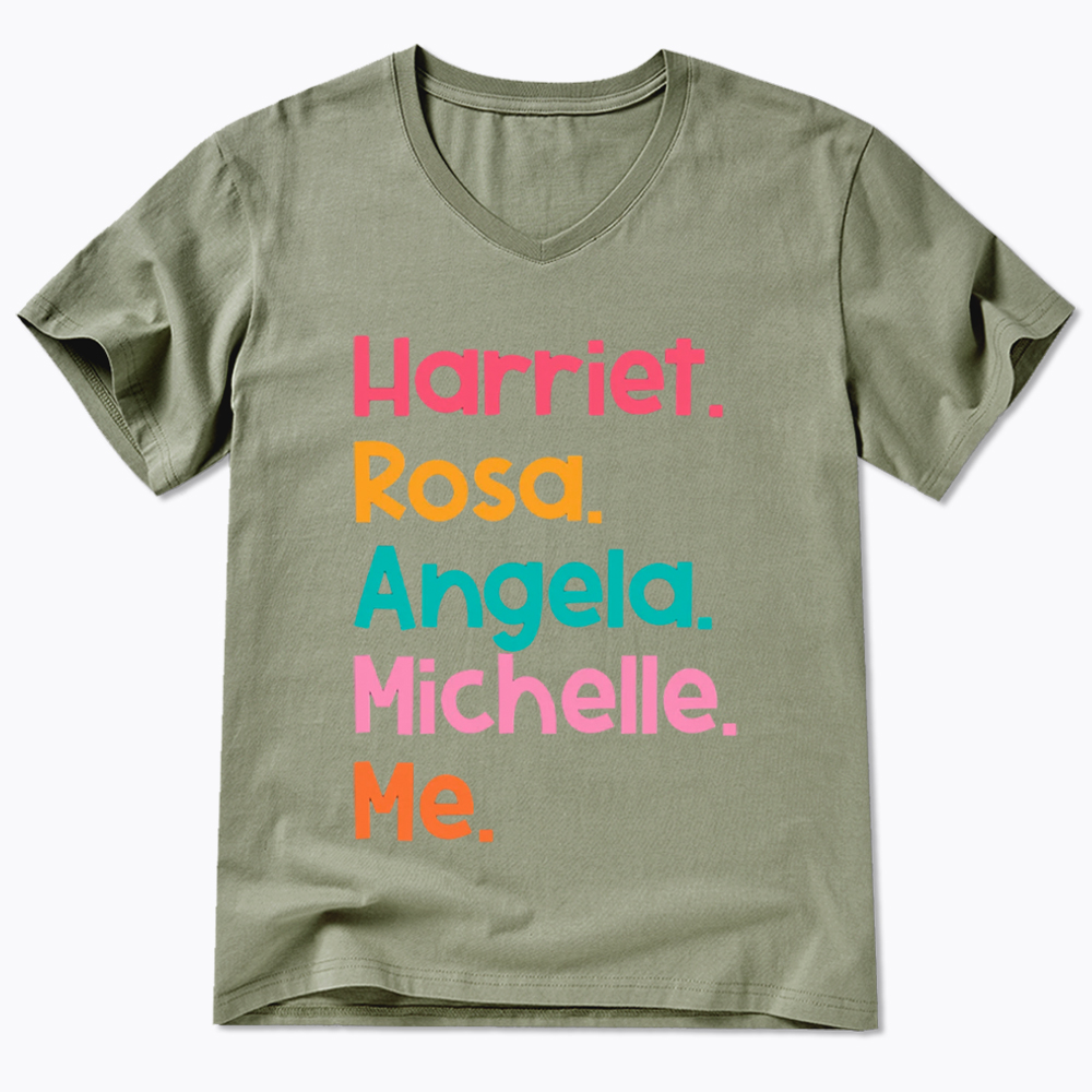 Women Leaders Harriet Rosa Angela Michelle Me V-Neck Classic T-Shirt