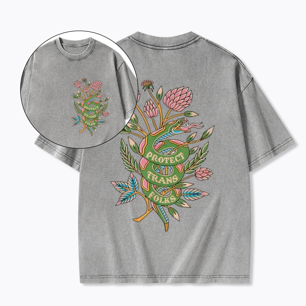 Protect Trans Folks Washed T-Shirt