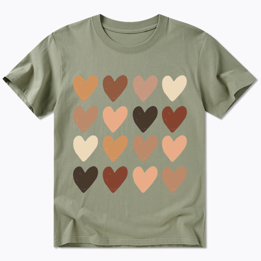 Skin Tone Hearts Racial Equality Classic T-Shirt