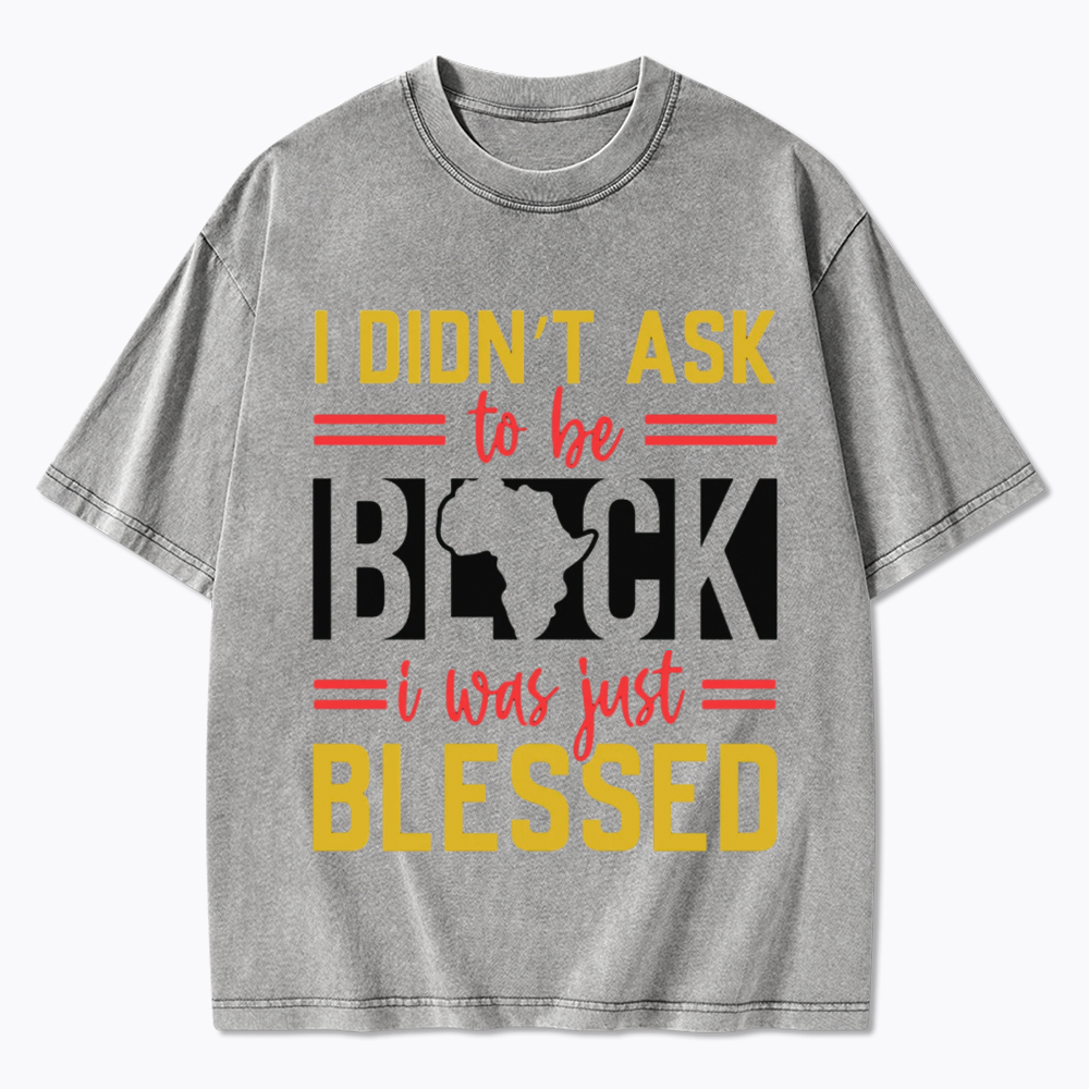 I Didn'T Ask To Be Black, I Was Just Blessed Washed T-Shirt