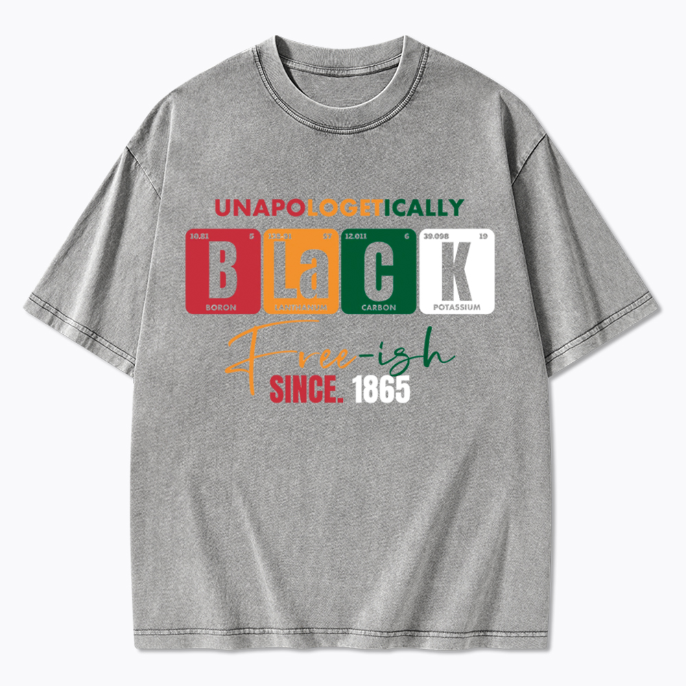 Unapologetically Black Free‑ish Since 1865 Washed T-Shirt