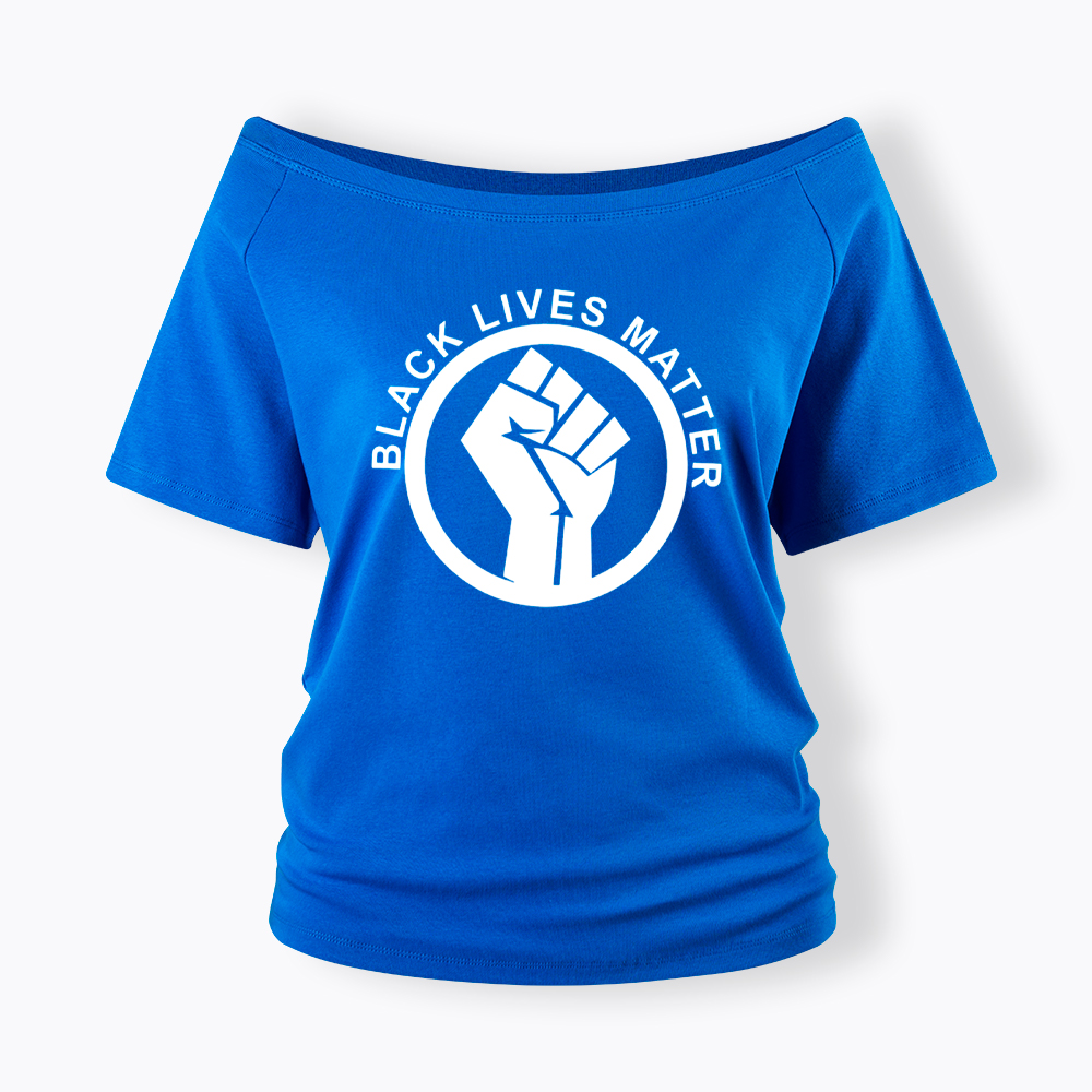 Black Lives Matter Off Shoulder T-shirt