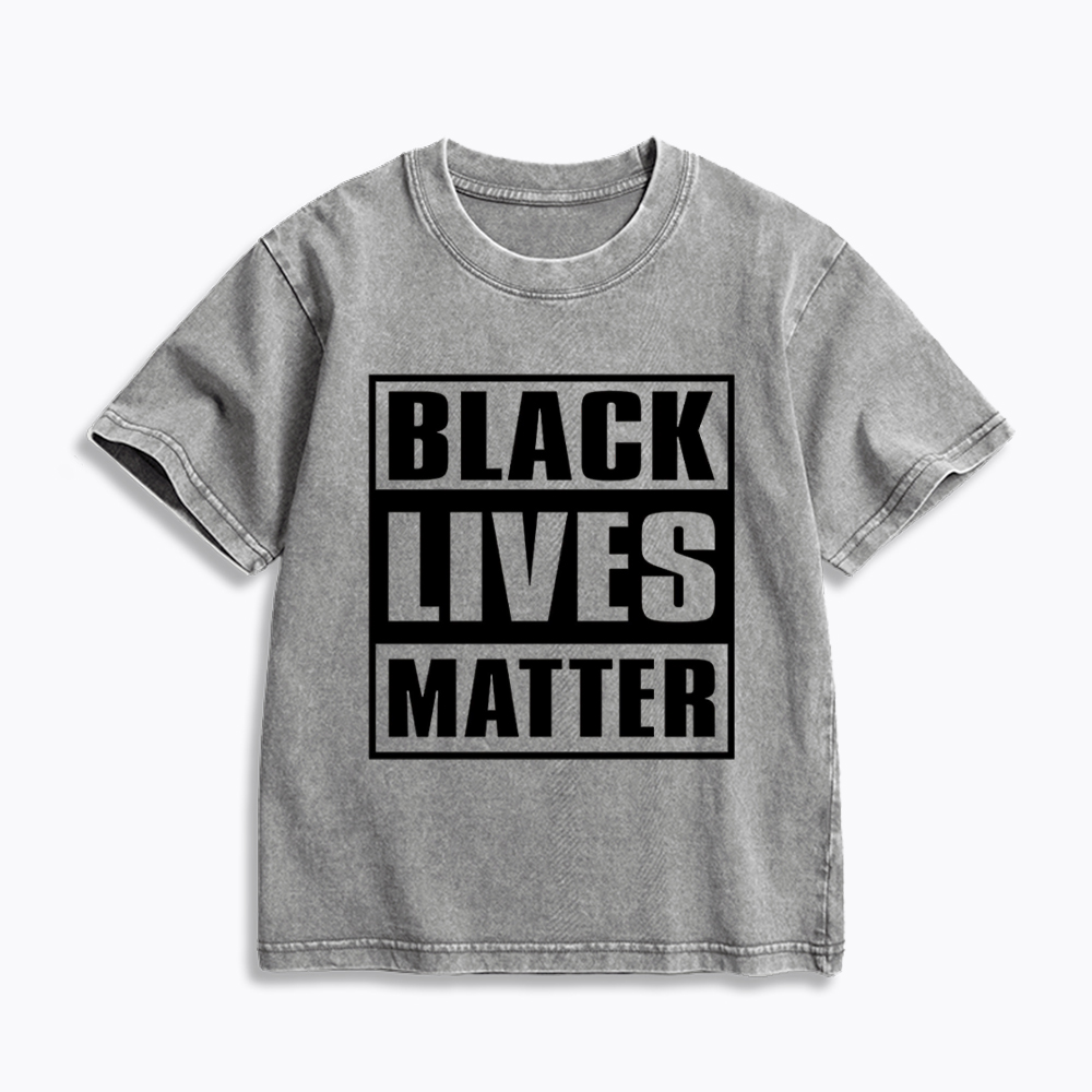Black Lives Matter Equality Rights Kids Washed T-Shirt
