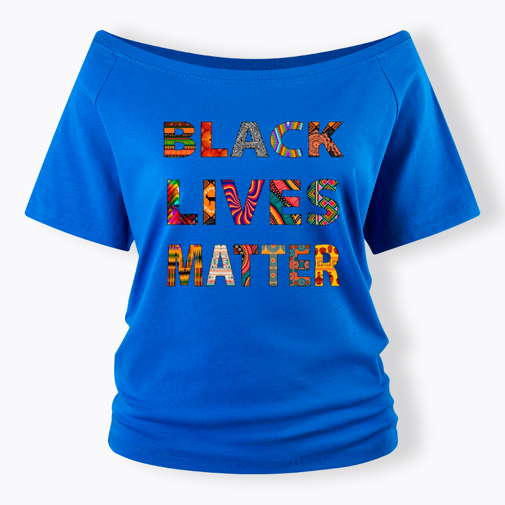 Black Lives Matter Diversity Off Shoulder T-shirt