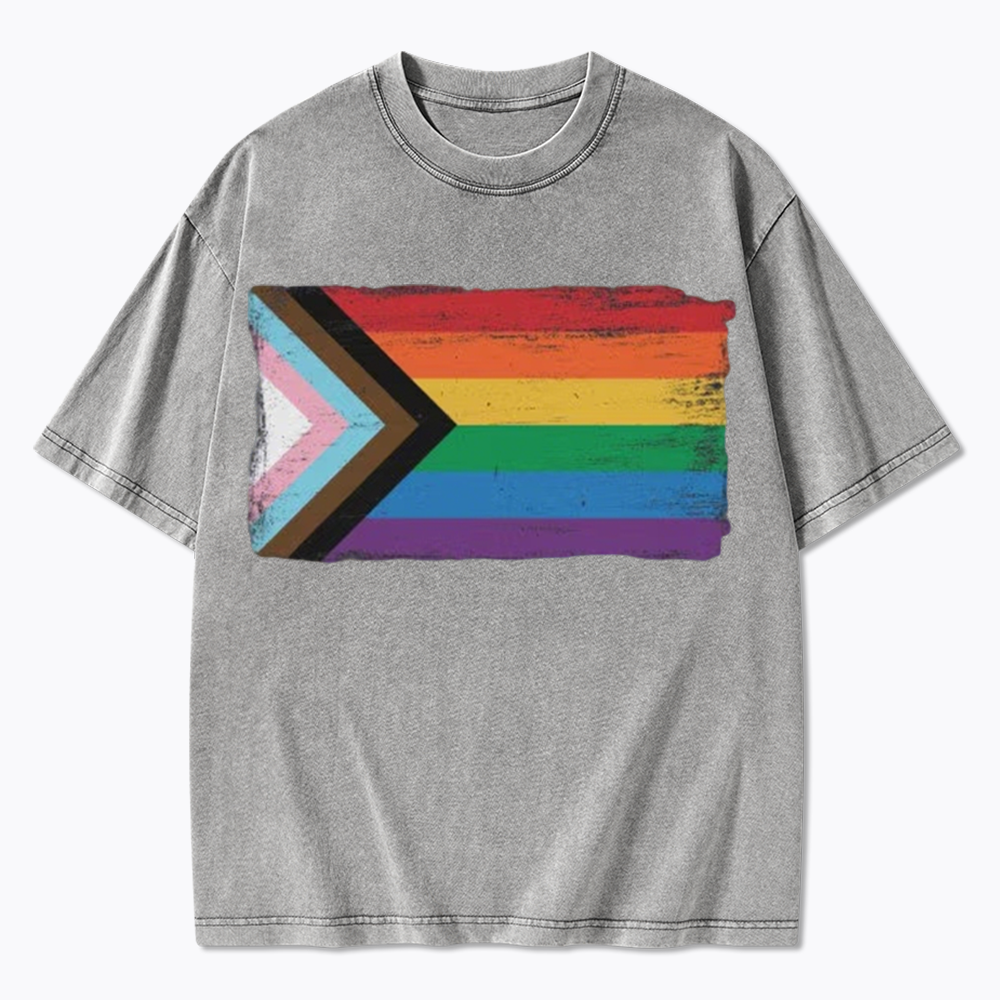 Progress Pride Flag Washed T-Shirt