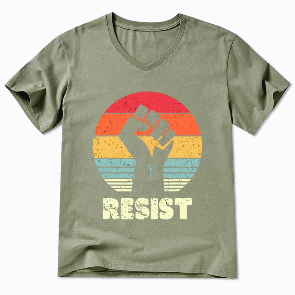 Resist Fist V-Neck Classic T-Shirt