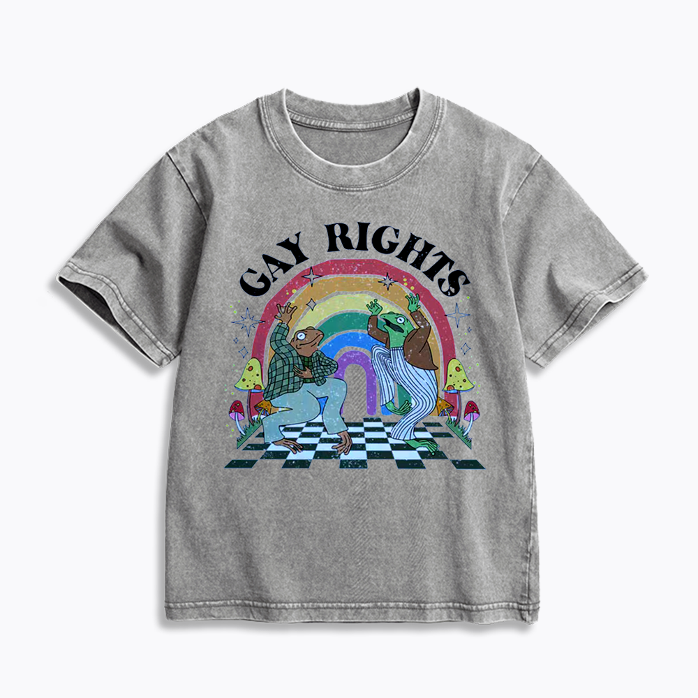 Pride Flag Kids Washed T-Shirt 