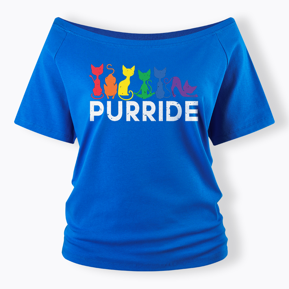 Purride Cat Off Shoulder T-shirt