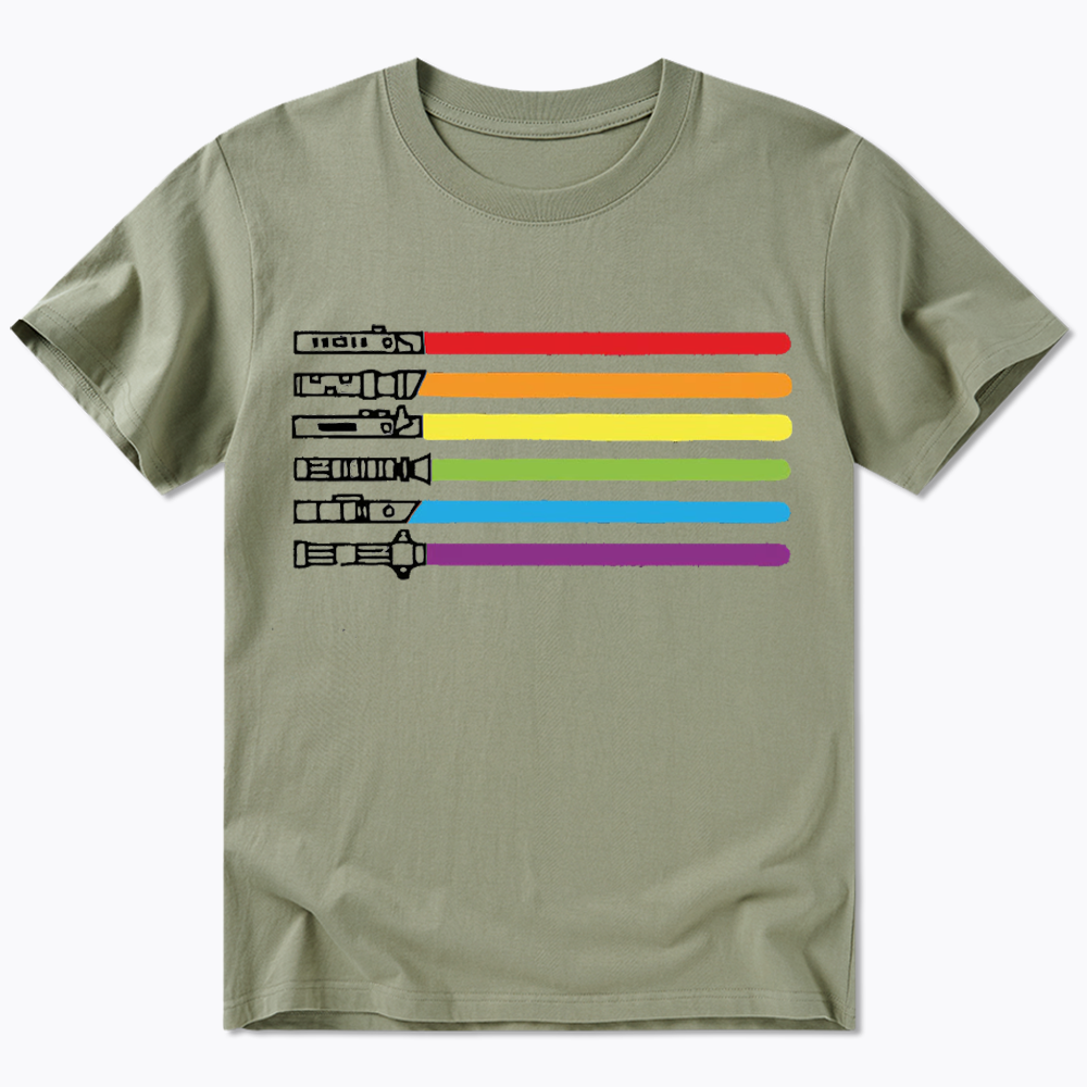 Rainbow Lightsaber Classic T-Shirt