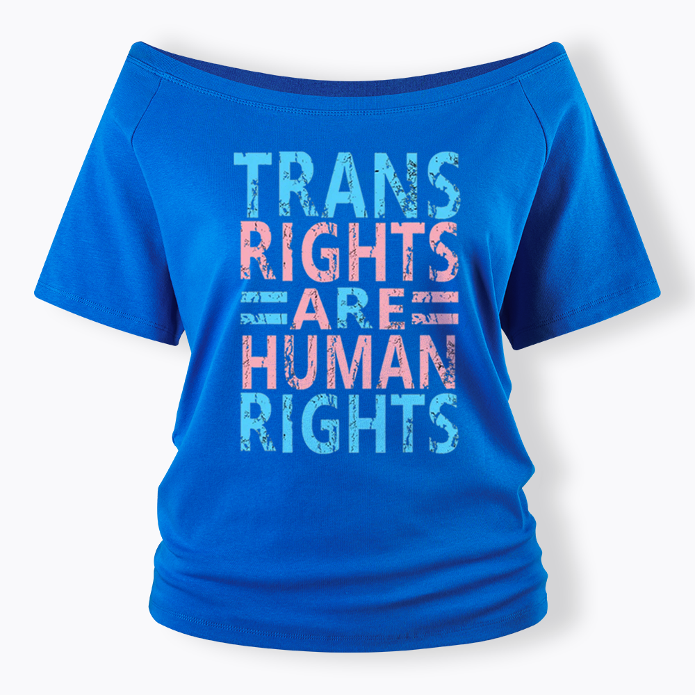 Human Rights Off Shoulder T-shirt