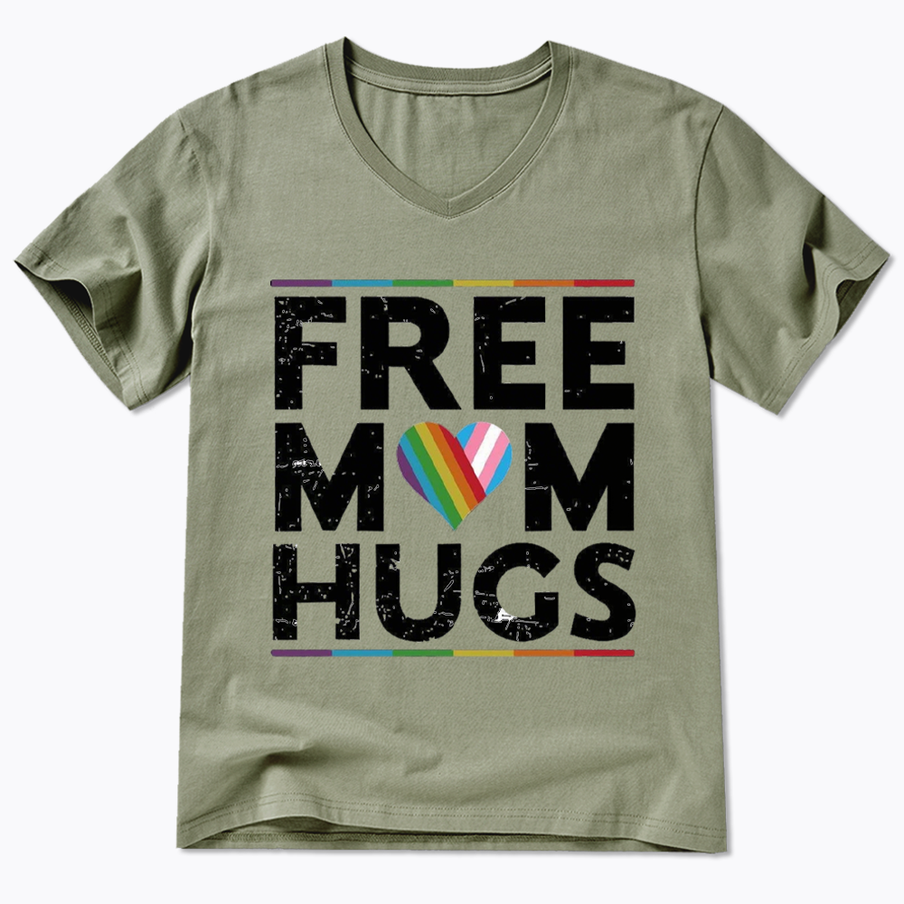 Free Mom Hugs V-Neck Classic T-Shirt