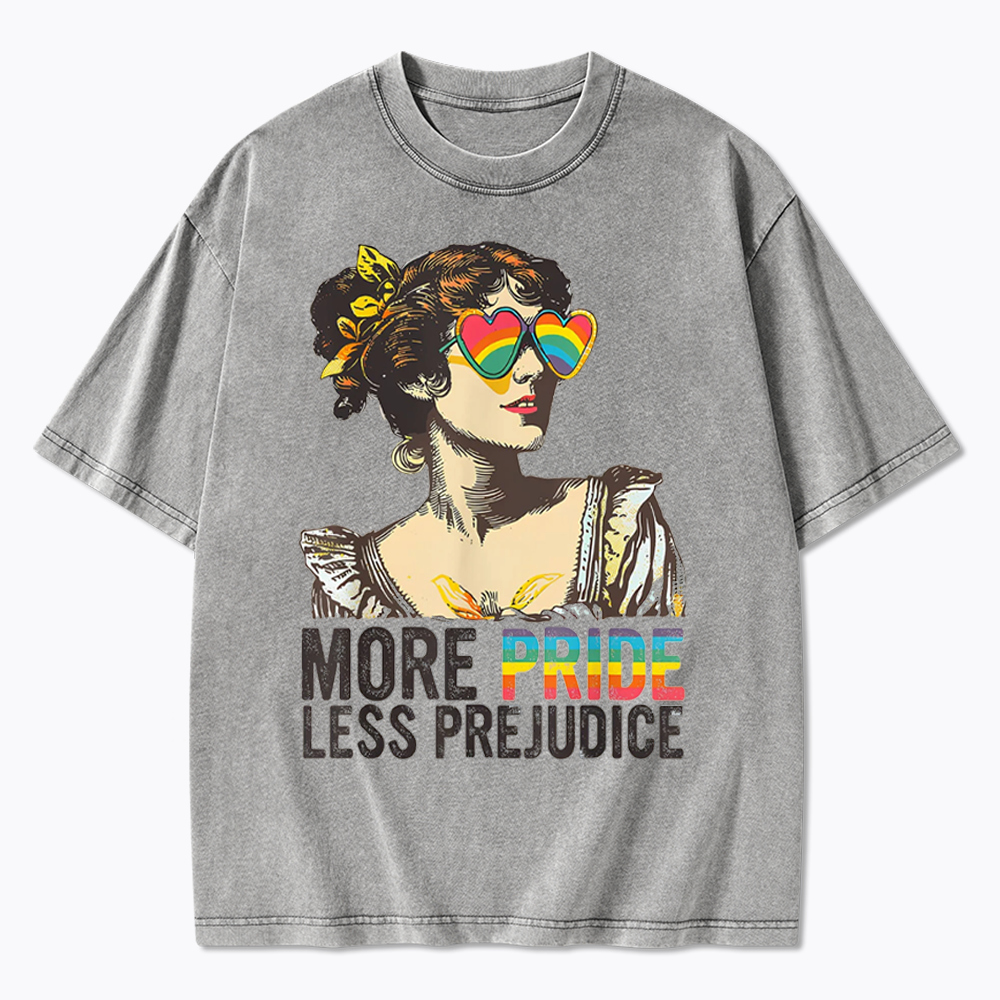 More Pride Less Prejudice Washed T-Shirt