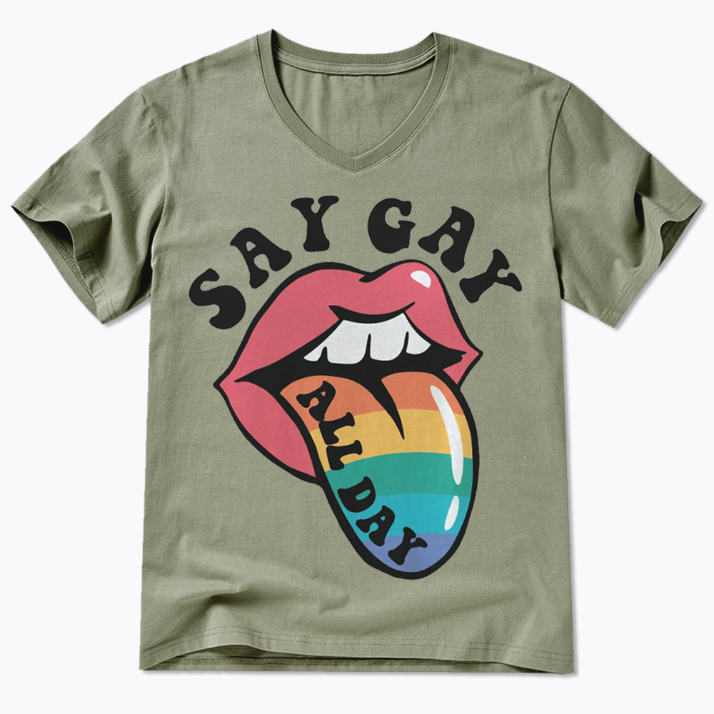 Cute Pride V-Neck Classic T-Shirt