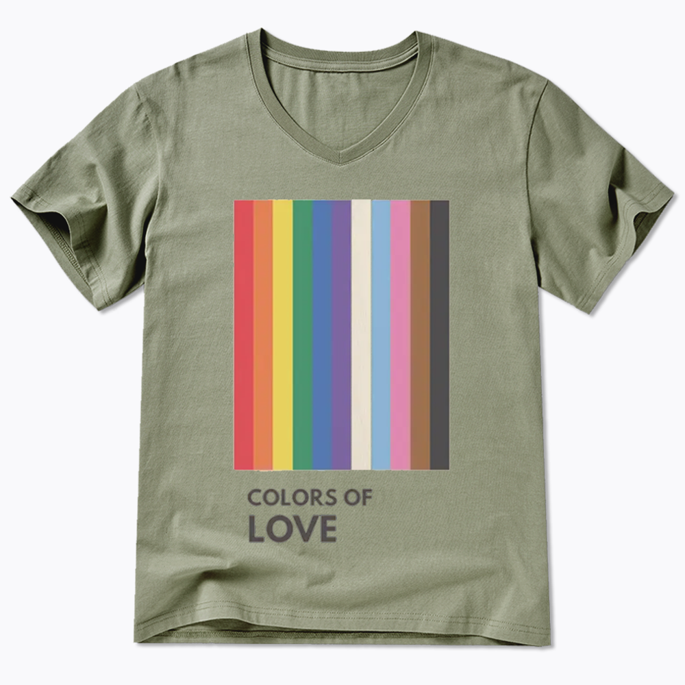 Colors of Love V-Neck Classic T-Shirt