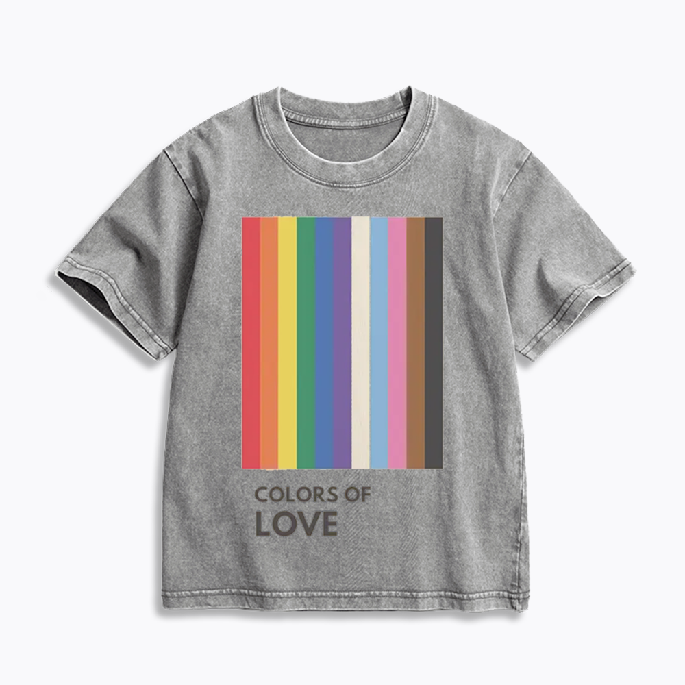 Colors of Love Kids Washed T-Shirt 