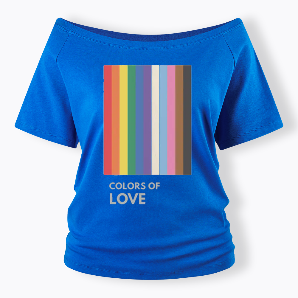 Colors of Love Off Shoulder T-shirt