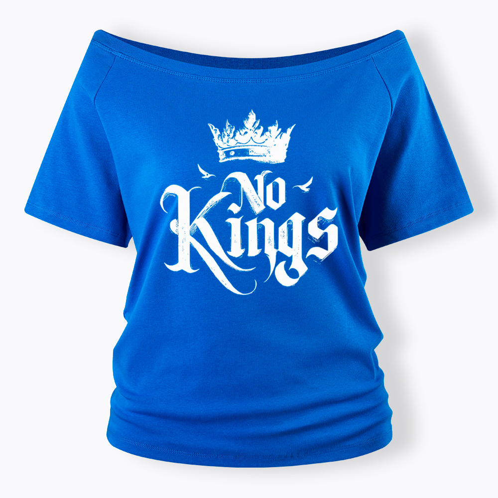 No Kings Off Shoulder T-Shirt