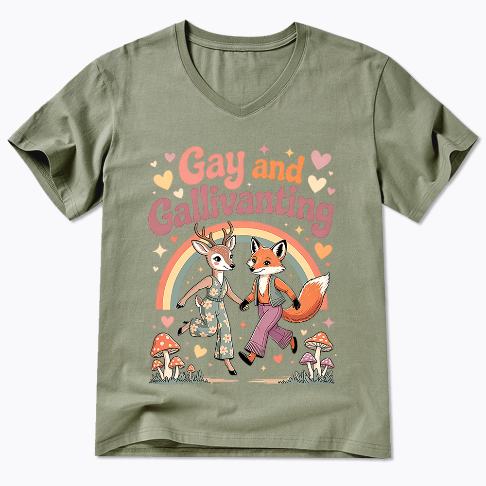 Gay and Gallivanting V-Neck Classic T-Shirt